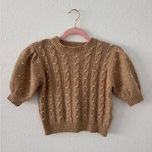 Pearl Puff Sleeve Sweater